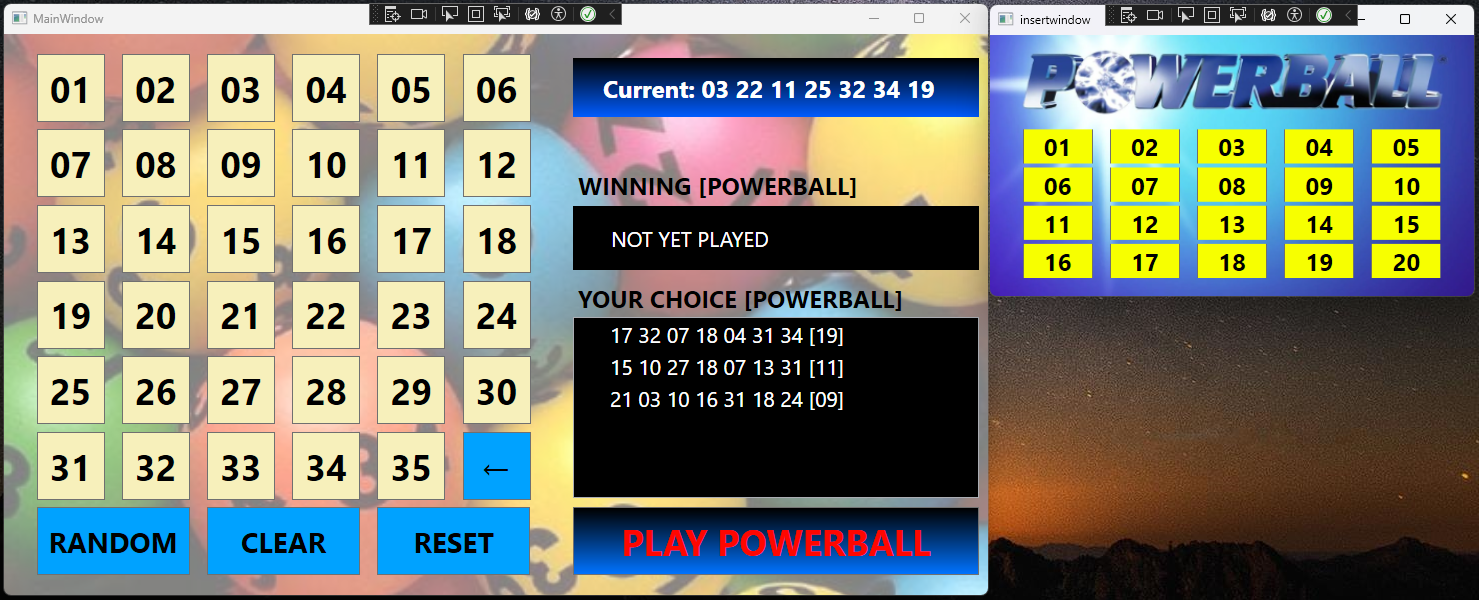 powerball WPF